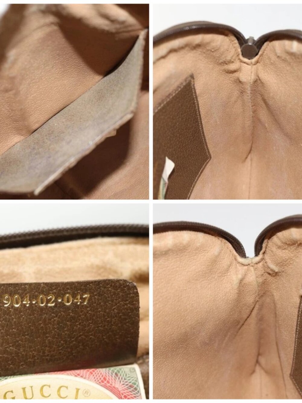 GUCCI GG Supreme Web Sherry Line Shoulder Bag PVC Beige 904 02 047 Auth 87866 - Picture 15 of 16